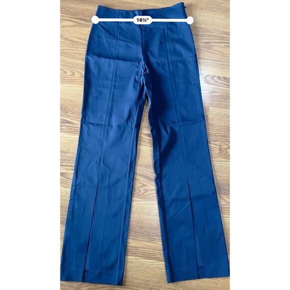 Jonathan Simkhai Chase Front Slit Pants in Midnight size 6/ small - Picture 6 of 14